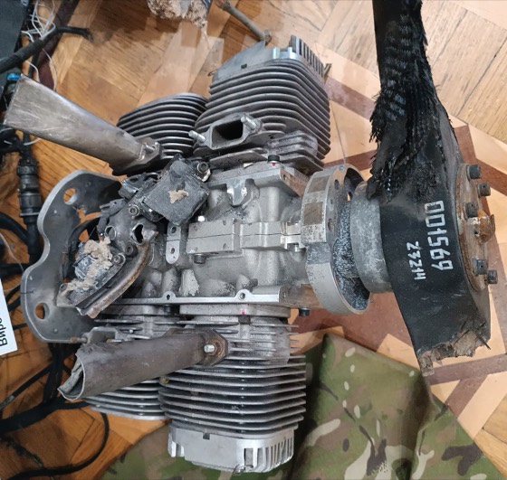 Un motor MD-550 recuperado en Ucrania